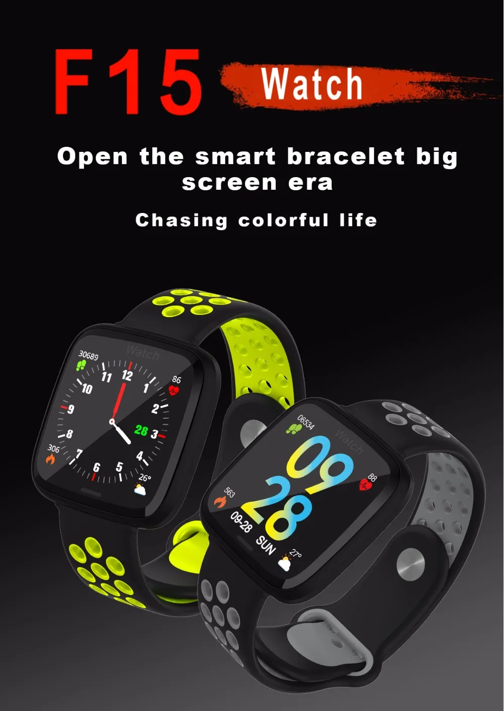 ACCALIA F15 Фитнес трекер Смарт сердечного ритма браслет контроля ...