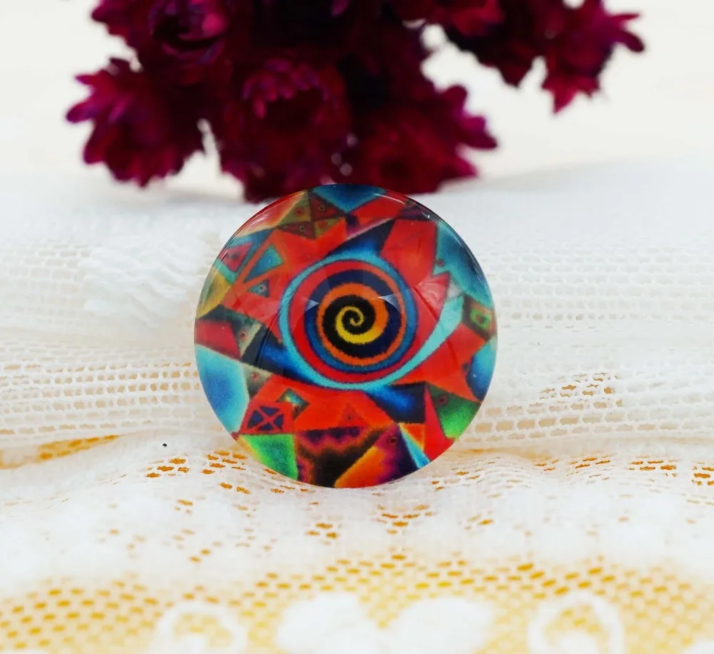 

2PCS/lot Round 35MM 40MM Fashion Glass Cabochon for make bracelet necklace Jewelry for women earring pins brooch craft supply