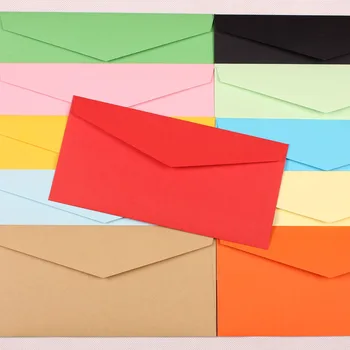 

100pcs/lot color envelope sealing color envelope triangular cross section envelope style 120g kraft paper 105*220mm mixed color