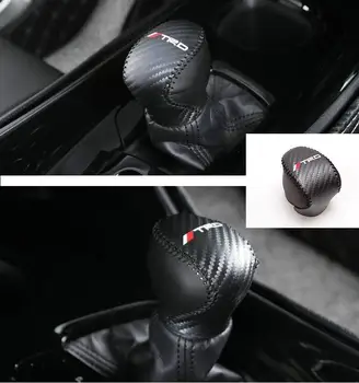 

Toyota C-HR Carbon black Leather TRD Shift Knob Cover Gear Case Shift Knob Shell Fit For CHR 2017 2018 2019 2020