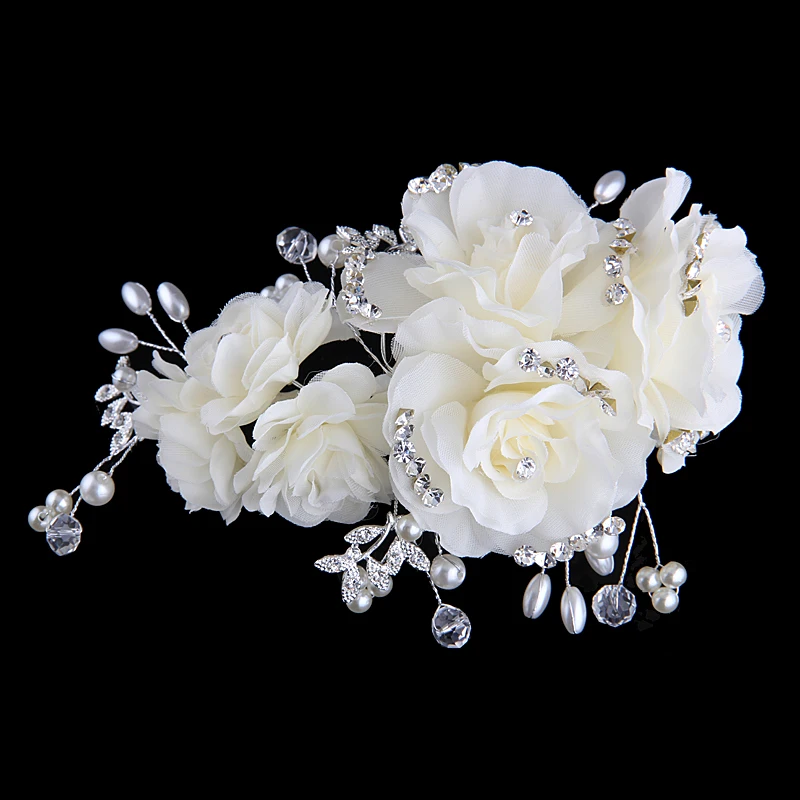 

2019 Fancy Flower Tiara Handmade Bridal Hair Accessories Hairband Bride Headband Headpiece Headdress Wedding Hair Accessories