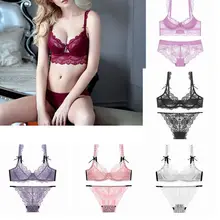 Ультратонкий прозрачный комплект с бюстгальтером, кружевной комплект нижнего белья, женский сексуальный бюстгальтер с эффектом пуш-ап, комплекты нижнего белья для женщин