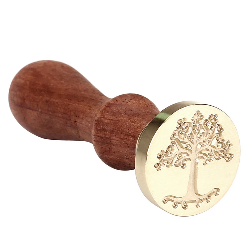  1pc Tree Pattern Wax Seal Stamp Retro Wooden Antique Sealing Wax Scrapbooking Stamps Craft Wedding 
