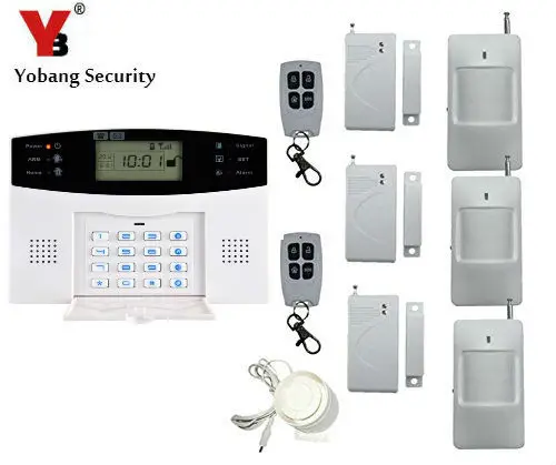 

Yobang Security GSM Alarm System With SMS Call Alarm GSM Alarma English Russian Wireless Door Sensor PIR Infrared Motion Alarm
