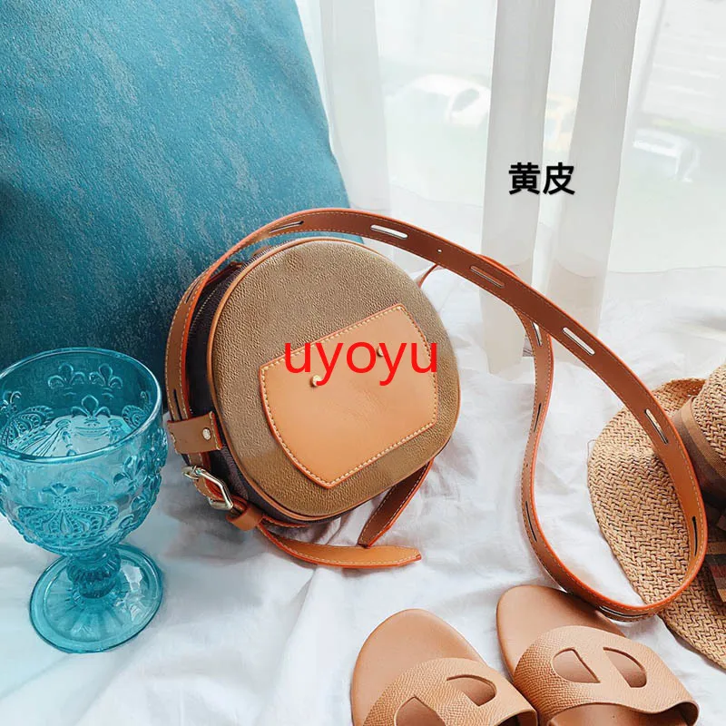 

2019 High quality luxury portable circular ladies bag leather fashion women's with logo messenger bag monogram bag shoulder