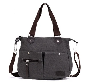 Холщовые кожаные женские дорожные сумки, большая сумка на плечо, багажные дорожные сумки для женщин 12T - Цвет: gray