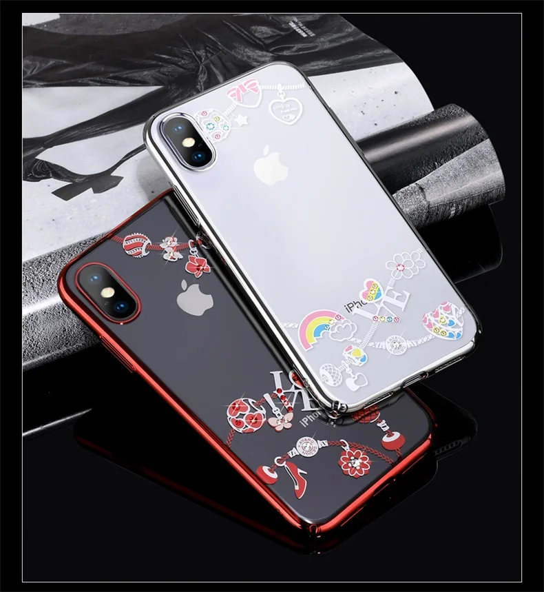 KINGXBAR Case for iPhone Xs Max Case Cute Patterned for iPhone Xs Cover Transparent for iPhoneXs Luxury Crystals from Swarovski  (2)