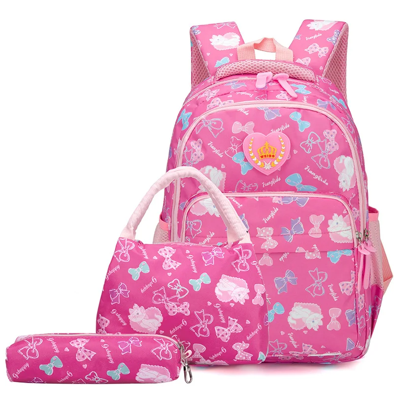 

3pcs/set Waterproof School Bags for Teenagers Girls princess school Backpacks Kids Printing Backpacks Schoolbag kids mochila