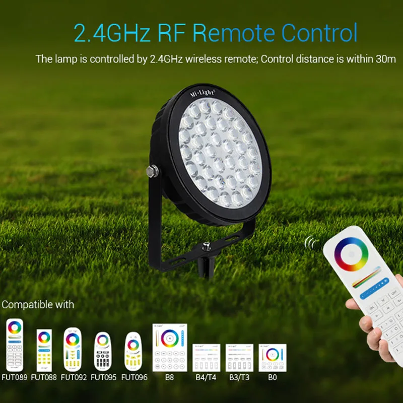 Miboxer 25 Вт RGB + CCT светодиодный светильник для газона FUTC05 IP66 Водонепроницаемый умный