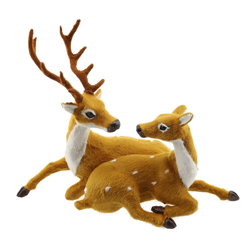 1 Pc Christmas Decoration Elk Plush Animal Toy Figurine