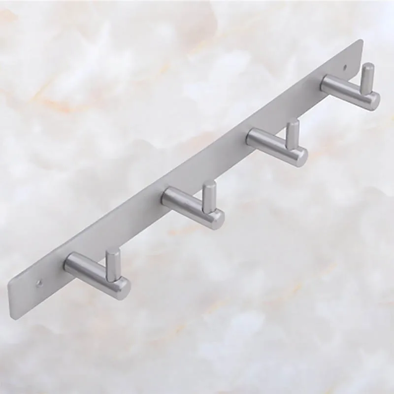3-7 Stainless Steel Bathroom Kitchen Hanger Organizer Towel Holder Rack Wall Hooks Door Clothes Hanger Bedroom Mount Hook