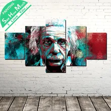 5 Шт. Альберт Эйнштейн Современного Искусства Wall Art Холст Плакат и Печать Холст Картины