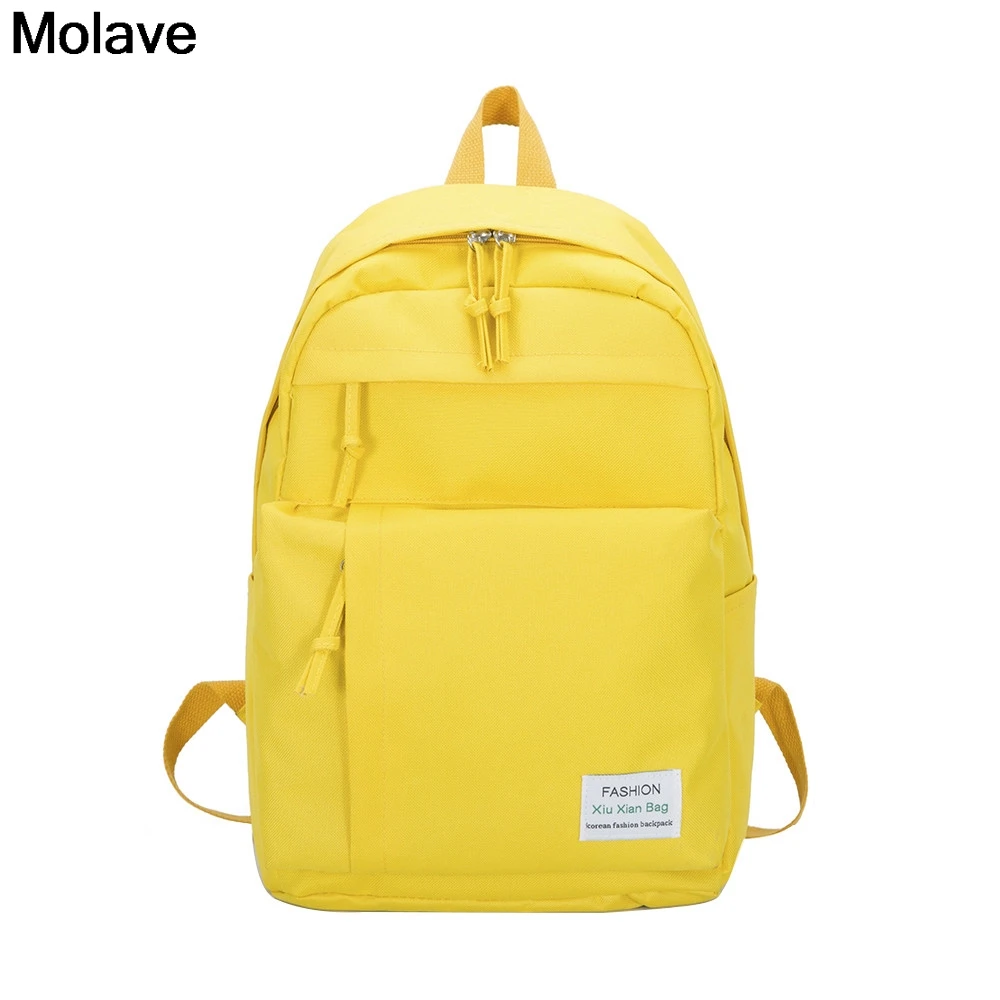 

MOLAVE Backpack Nylon Mochilas Bolsas Couple Backpacks Teenager School Bags Simple Versatile College Campus Backpack 33.DEC.30
