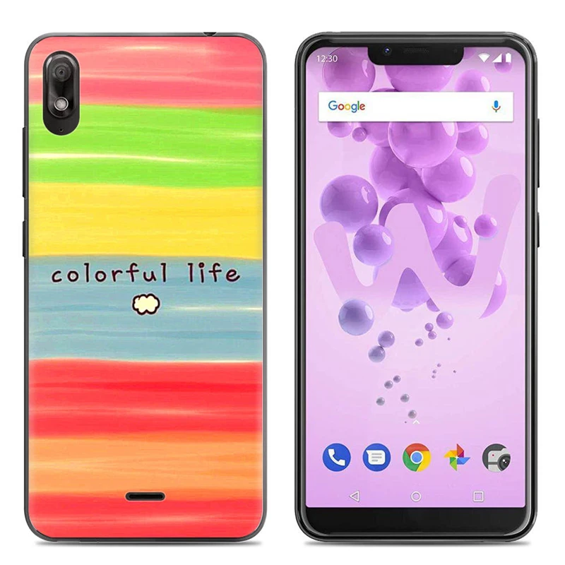 Чехол для Wiko View 2 go чехол s силиконовый мягкий из ТПУ с цветком милым единорогом