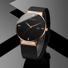 Часы для мужчин s лучший бренд класса люкс модные черные повседневные Модные кварцевые мужские часы подарок для мужчин