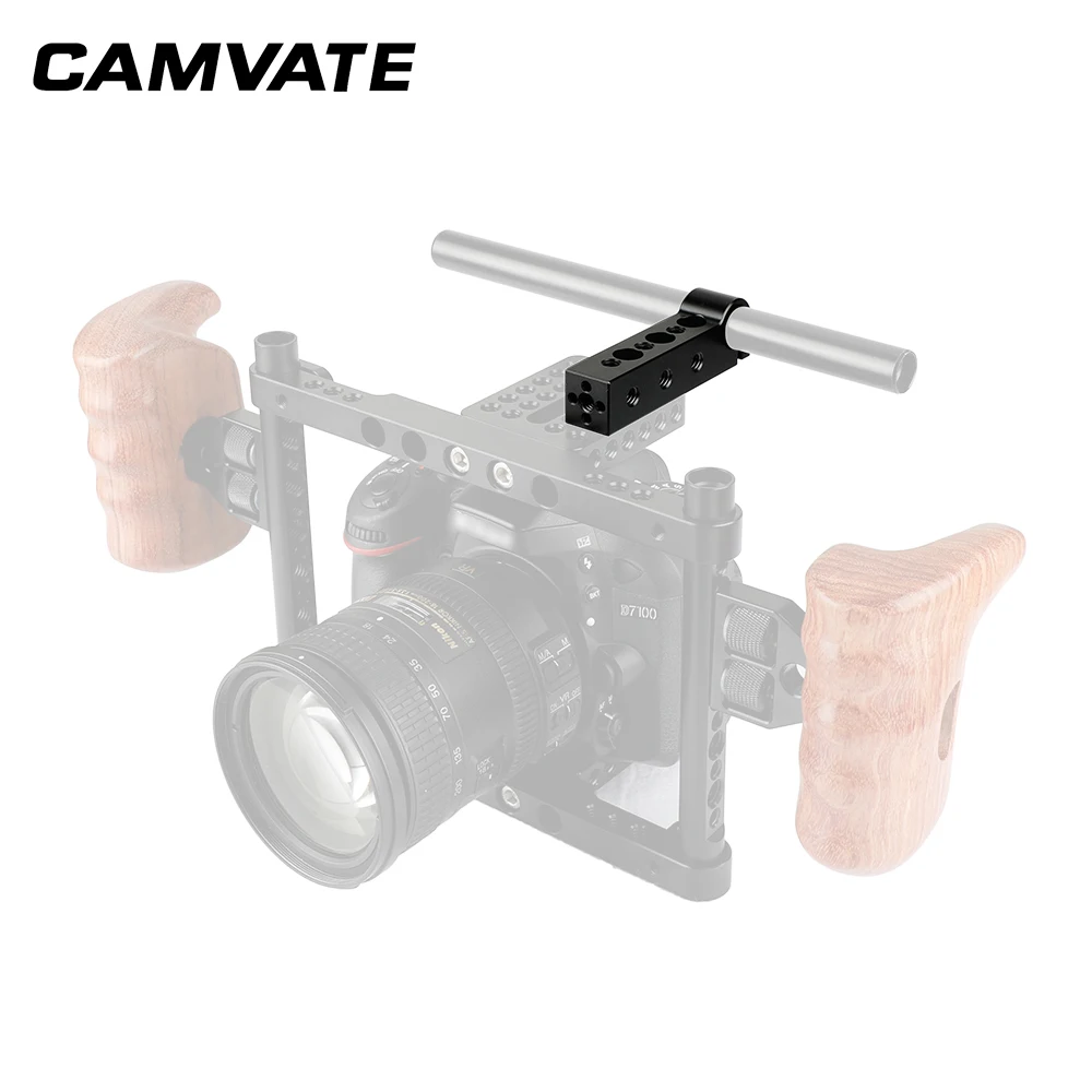 CAMVATE Стандартный 15 мм одиночный штанговый зажим для DSLR Камера