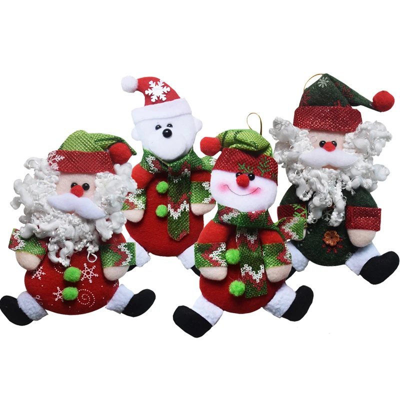 

Christmas Baubles Santa Claus Snowman Bear Non-woven Craft Pendants Xmas Tree Hanging Ornaments Gifts for Home SD22