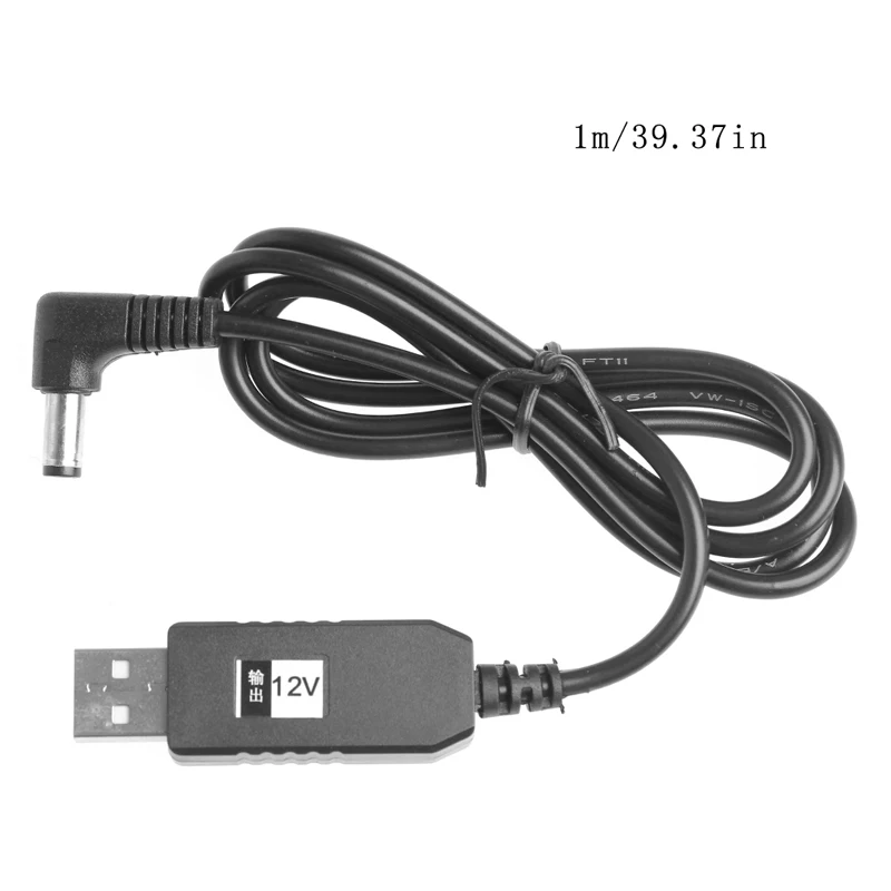 OOTDTY New USB DC 5V To 12V 2.1x5.5mm Right Angle Male Step Up Adapter Cable For Router Hot Sale