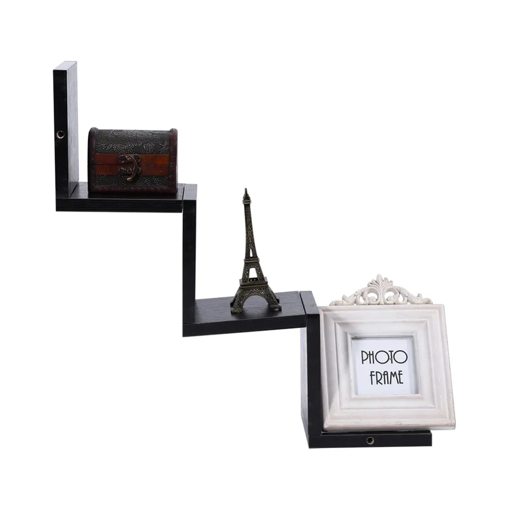 

Fashionable Creative Floating Wall Mount Shelf Rack Organizer Hanging Bookshelf Home Decor Display Holder