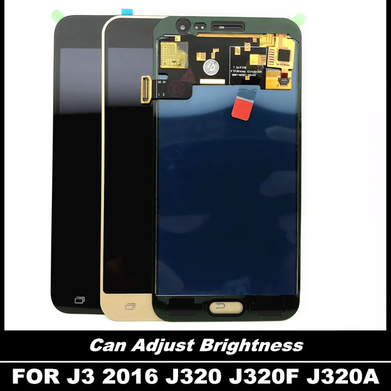 

Can Adjust Brightness Display For Samsung Galaxy J3 2016 J320 J320F J320P J320A LCD Replacement Touch Screen Digitizer Assembly