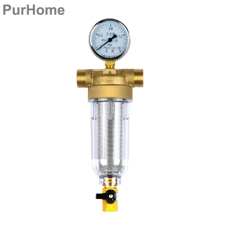 12 Inch 34 Inch Copper Water Pre-Filter Port Cleaner Pressure Table Household Filter Pipes Central Water Purifier Descaling (10)