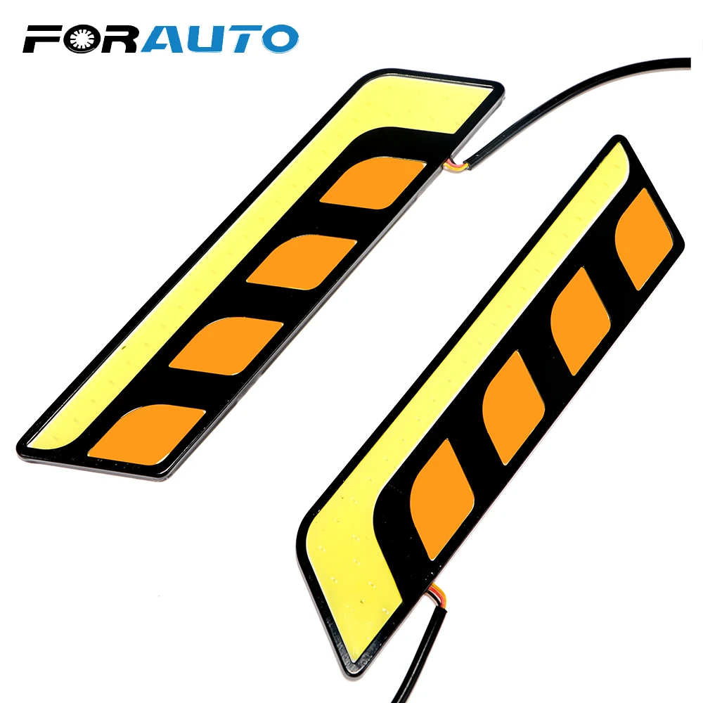 FORAUTO 2 шт./компл. Габаритные огни авто DRL Дневной свет дневные ходовые COB
