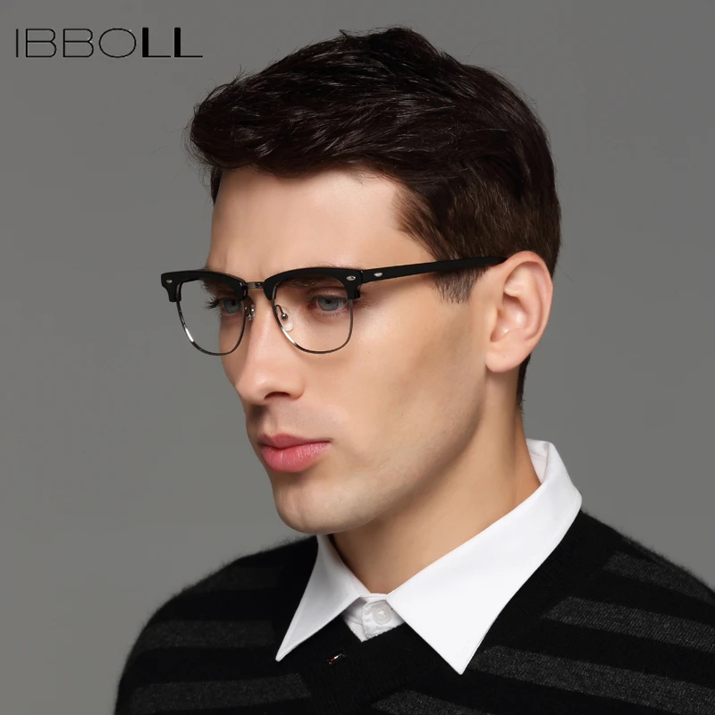 Ibboll модные круглые оправы для очков оптические мужские брендовые роскошные