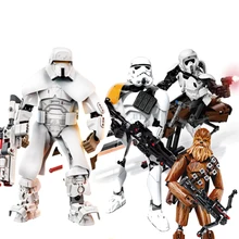 Solo Star Wars Legoings Darth Maul Chewbacca Jango Phasma Jyn Erso K-2SO Darth Vader Grievous Figure Building Blocks star wars jedi chewbacca building blocks han solo darth vader legoing figures jango fett obi wan models toys for children bk37