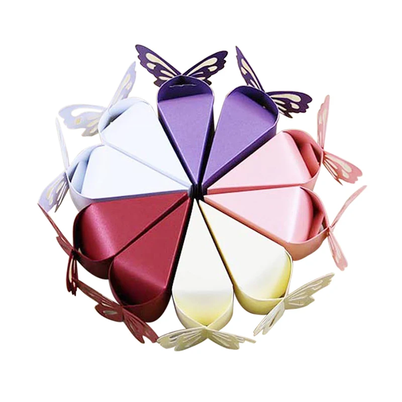

Dozzlor 1pcs Butterfly Folding DIY Candy Box Sweet Box Baby Shower Favor Gifts Box Wedding Decoration wholesale lots bulk