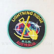 На заказ вышитый " патч лазерная резка железо-на круглой форме высокого качества без минимальный объем заказа