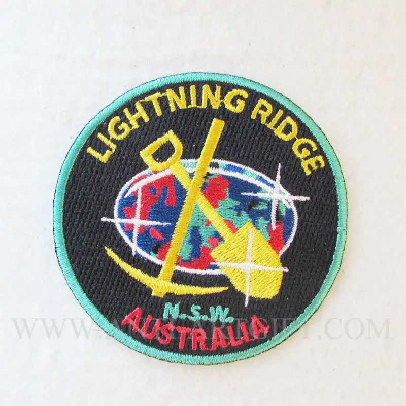 

Custom 100% embroidered 3" Patch laser cut Iron-on round shape high quality No MOQ