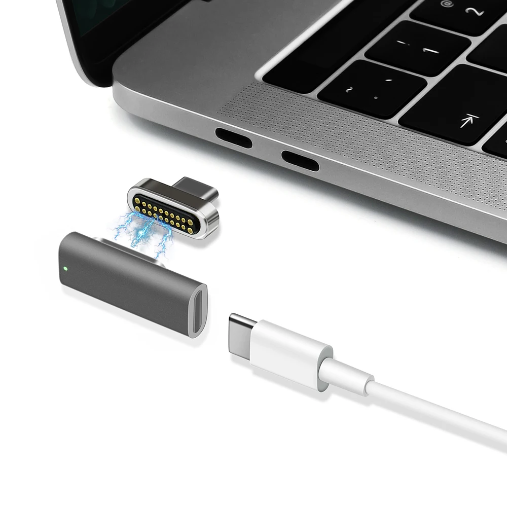 100 Вт Магнитный USB-C-USB-C type C адаптер для зарядки 180 градусов реверсивная поддержка Pixelbook/Matebook и т. Д