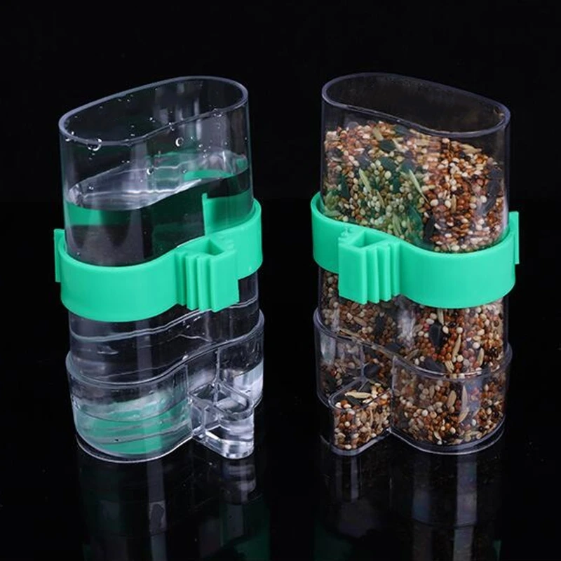 

HOT Bird Feeder Food Water Feeding Automatic Drinker Parrot Pet Dispenser Cage Clip