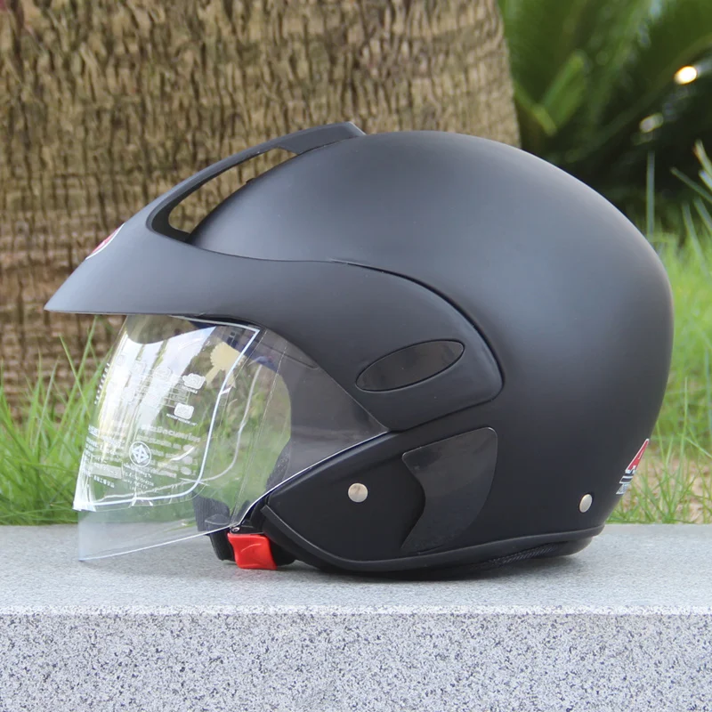 

motorcycle helmet men and women electric bicycle helmet, summer, autumn and winter and semi - covered personality helmet