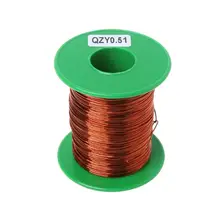 100m High Temperature Polyester Imide Enameled Copper Wire 0.51mm QZY-2/180 qzy 2 180 magnet wire 1 0mm enameled copper wire magnetic coil winding item specifics high temperature copper wire 60m