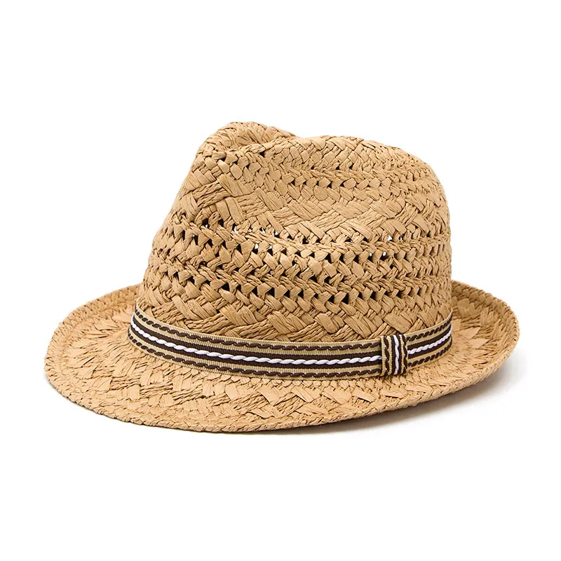 Ручная работа, женская летняя соломенная шляпа от солнца, модная, женская, бохо, Пляжная, фетровая шляпа, Солнцезащитная шляпа, Трилби, Мужская Панама, Гангстерская шапка, хорошая упаковка