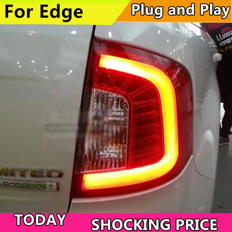 Cheap 2PCS Car Styling for Ford Edge Taillights 2012-2014 for Edge LED Tail Lamp+Turn Signal+Brake+Reverse LED light