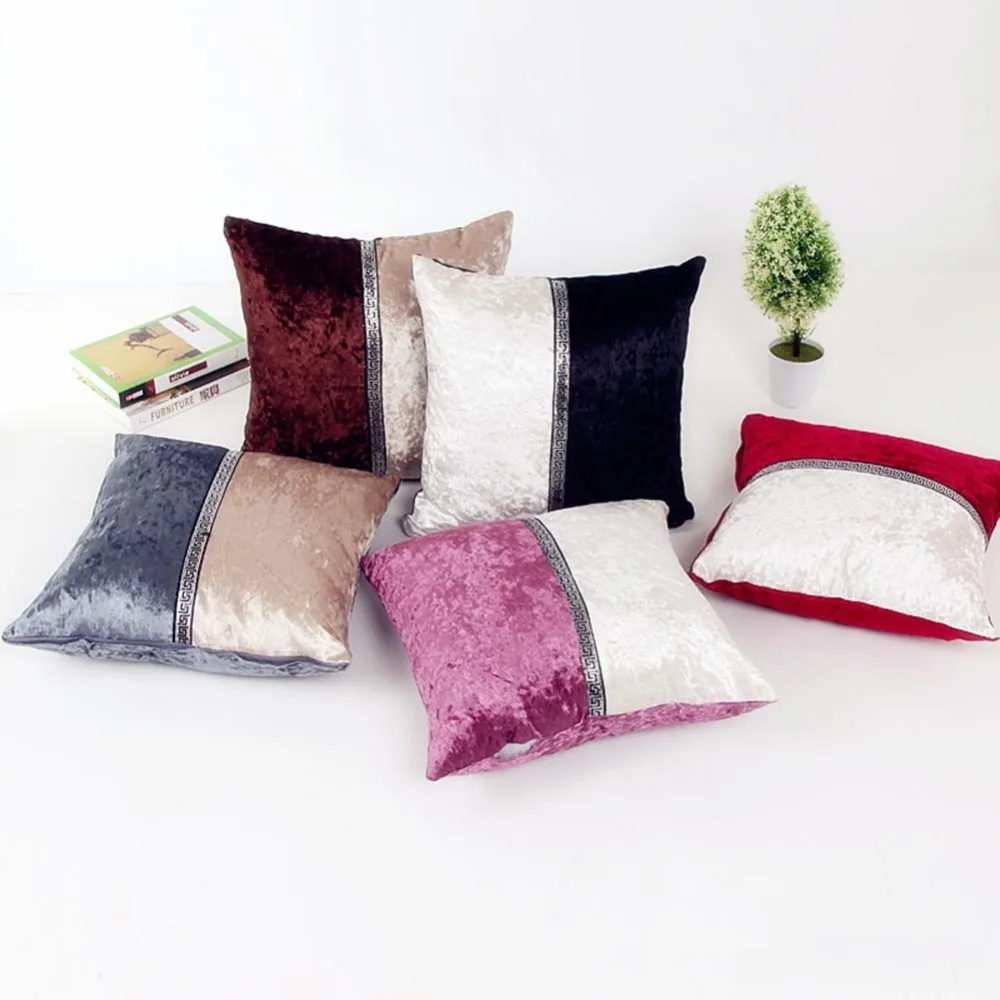

Meijuner Chair Cover Fashion Simple Stitching Pillowcase Plush Colorful Throw pillow For Sofa Weeding Party Decoration Pillow