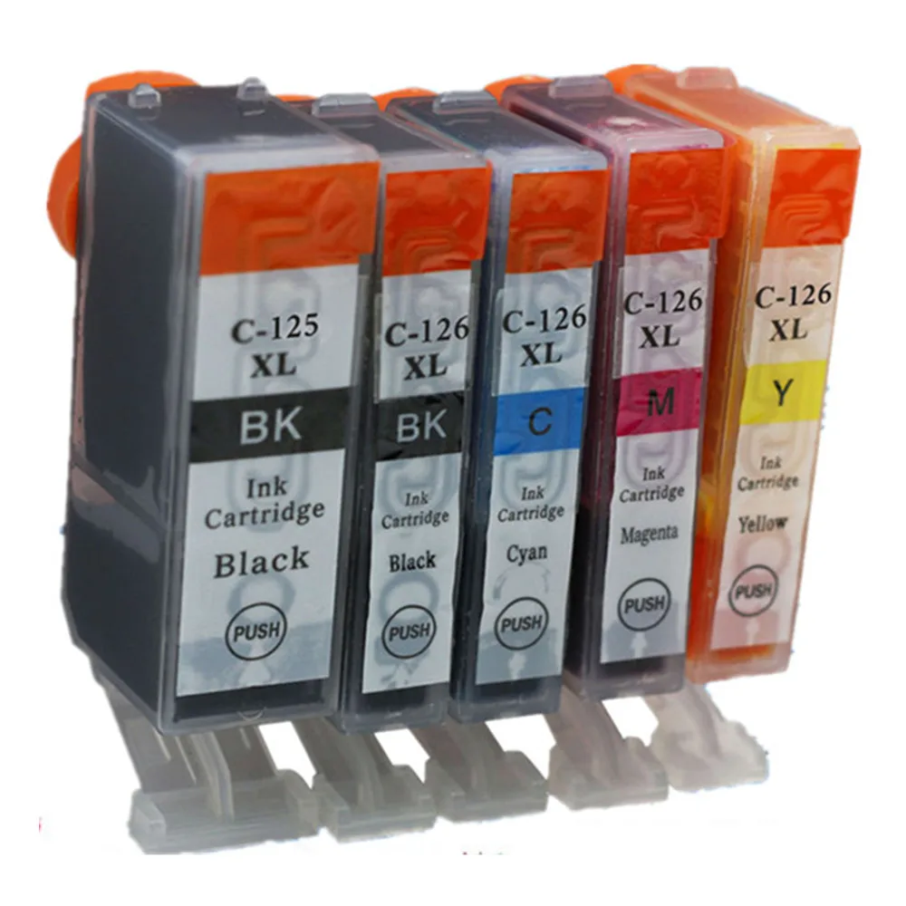 PGI 125BK CLI 126 125 125XL PGI125 PGI125BK сменный картридж для принтера Canon IP4810 IP4910 IX6510 MG5210 MG5310|ink