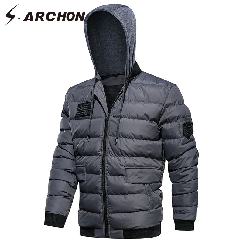 S.ARCHON Tactical Military Jacket Men Cotton Warm Thick Windproof Army Clothing Jacket Solid Casual Hoodie Windbreakers Male S.ARCHON Tactical Military Jacket Men Cotton Warm Thick Windproof Army Clothing Jacket Solid Casual Hoodie Windbreakers Male