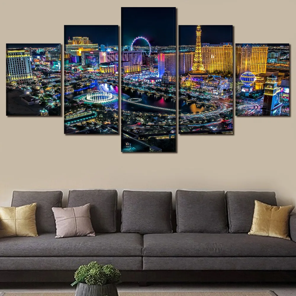 5-Pieces-Las-Vegas-City-Landscape-Paintings-Canvas-HD-Prints-Modular-Pictures-Wall-Art-Home-Decorative (2)
