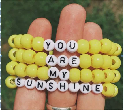 Богемский акриловый браслет с бусинами и надписью «YOU ARE MY SUNSHINE HONEY», модный очаровательный браслет для влюбленных, подарки на день Святого Валентина, женские шикарные ювелирные изделия