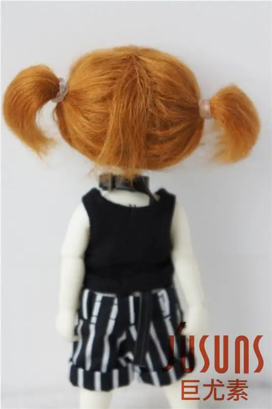 JD203 1/12 Мода BJD twin конский хвост мохер кукла размер 4-5 дюймов парик милые аксессуары кукла