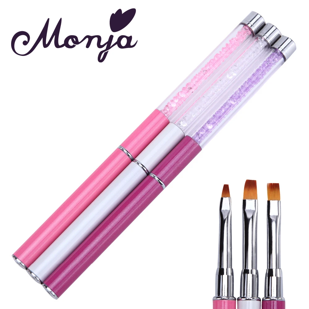 line price of extender Brush Nail Paint Set 3Size Rhinestone Art Flat Acrylic line price of extender Brush Nail Paint Set 3Size Rhinestone Art Flat Acrylic