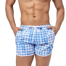 Мужские дышащие трусы для пляжа, бега, плавания, мужское нижнее белье с принтом, плавки и пляжные брюки, модные A30331