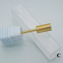 Очень хорошего качества! Твердосплавное золотое покрытие ногтей сверло небольшое сверло для электрических маникюрные машинки пилочки для педикюра Инструменты для ногтевого салона