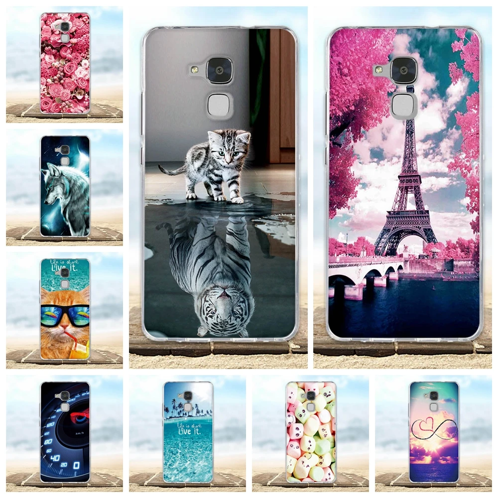 

For Huawei Honor 5C / Honor 7 Lite Case Ultra Thin Soft Silicon Cover For Huawei GT3 Case 3D Pattern For Honor 5C Phone Cases