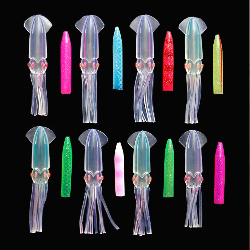 12pcs-12cm-Soft-Plastic-Squid-Fishing-Lure-For-Jigs-Big-Game-Fishing-Luminous-Squid-Skirts-Artificial