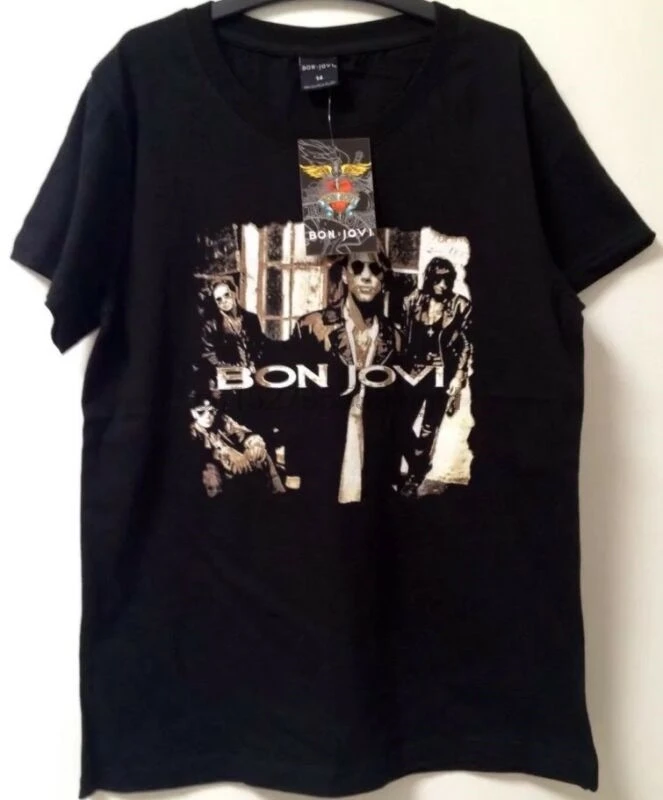 

T Shirt Ladies top Jon Bon Jovi New Print SPECIAL PRICE Size 8 Or 10 Quality
