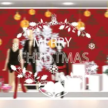 Счастливого Рождества фон украшения съемные наклейки Прямая поставка sep14